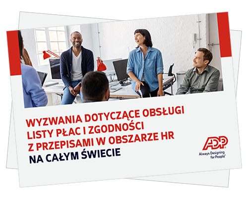 Pobierz nasz przewodnik „Wyzwania dotyczące zgodności z przepisami w obszarach listy płac i HR na całym świecie”